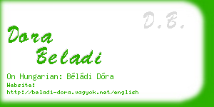 dora beladi business card