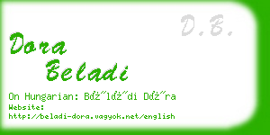 dora beladi business card